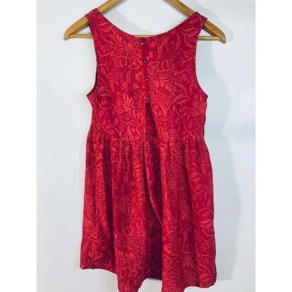 Ecote Women's Red Floral Fit & Flare Dress Size XS - Picture 2 of 6